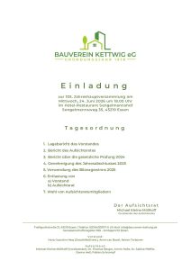 Einladung zur Mitgliederversammlung